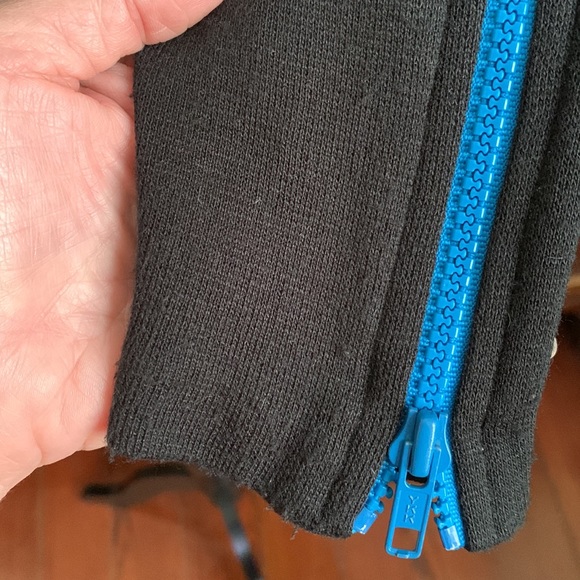 80s Black Knit Scuba Dress with Neon Zippers 4 - Picture 5 of 7